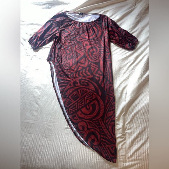 Women's Hawaiian Asymmetrical dress By Kylani Plus size Medium - Picture 2 of 4